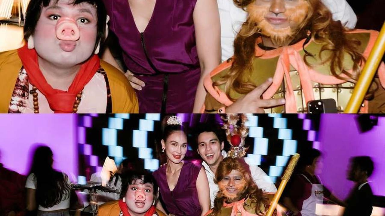 8 Potret Luna Maya Jadi Jinny Oh Jinny di Aries Party Bertema TV Show 90-an