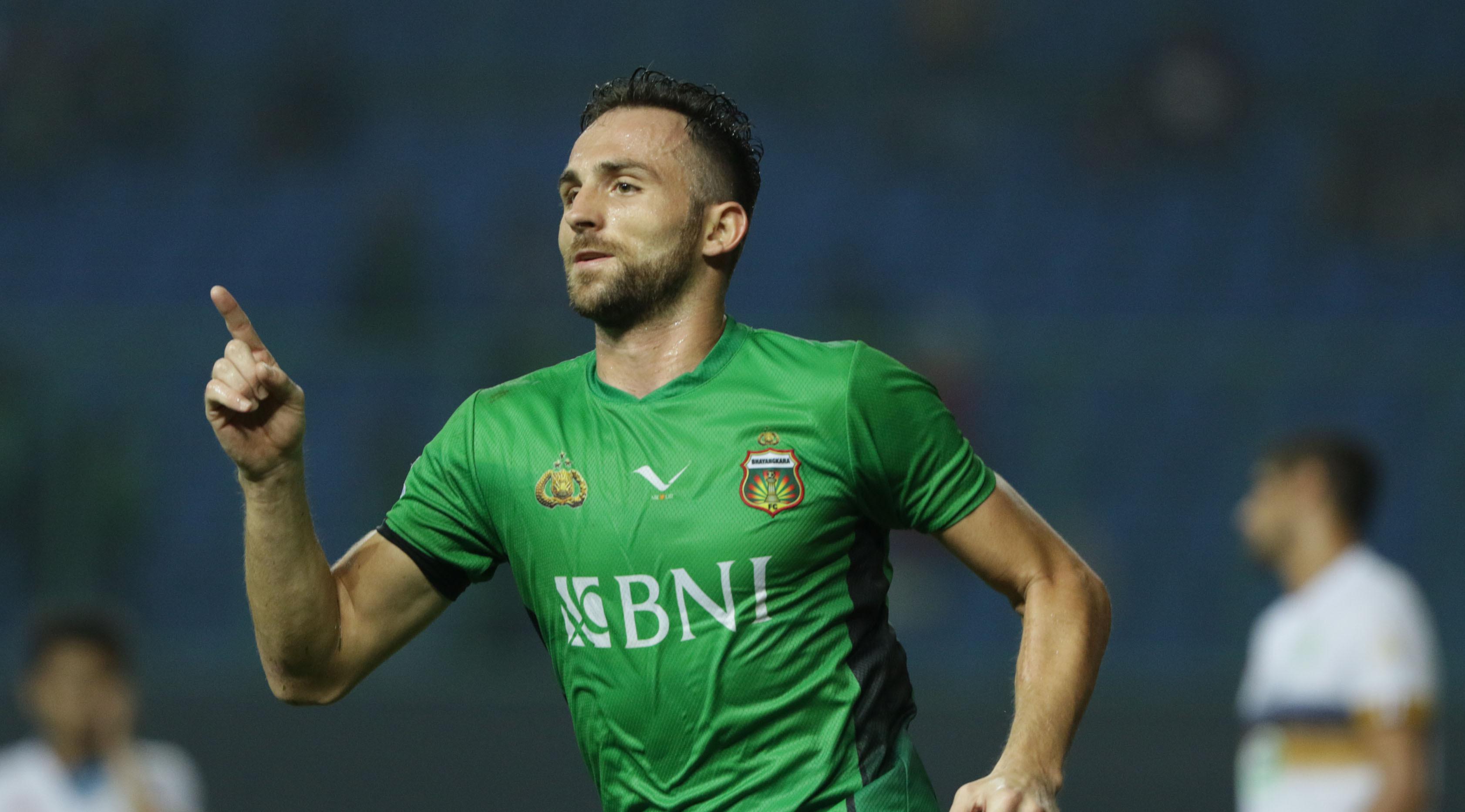 Striker Bhayangkara FC, Ilija Spasojevic (Liputan6.com/Helmi Fithriansyah)