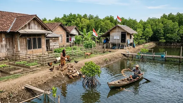 Ide Ternak Air dan Darat yang Bisa Dilakukan Bersamaan di Lahan Terbatas/AI Generated
