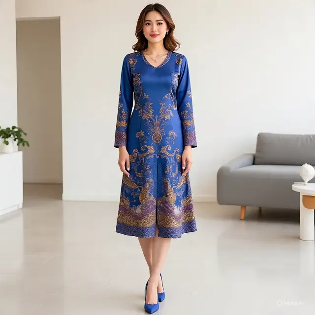 Model Batik Kombinasi Satin