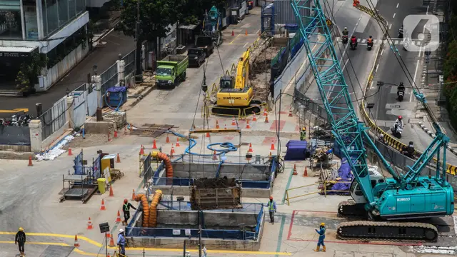 Progres Pembangunan Proyek MRT Jakarta Fase 2A Bundaran HI-Kota