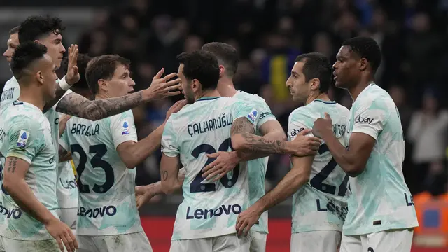 Gol Mkhitaryan dan Martinez Menangkan Inter Milan Atas Lecce di Liga Italia