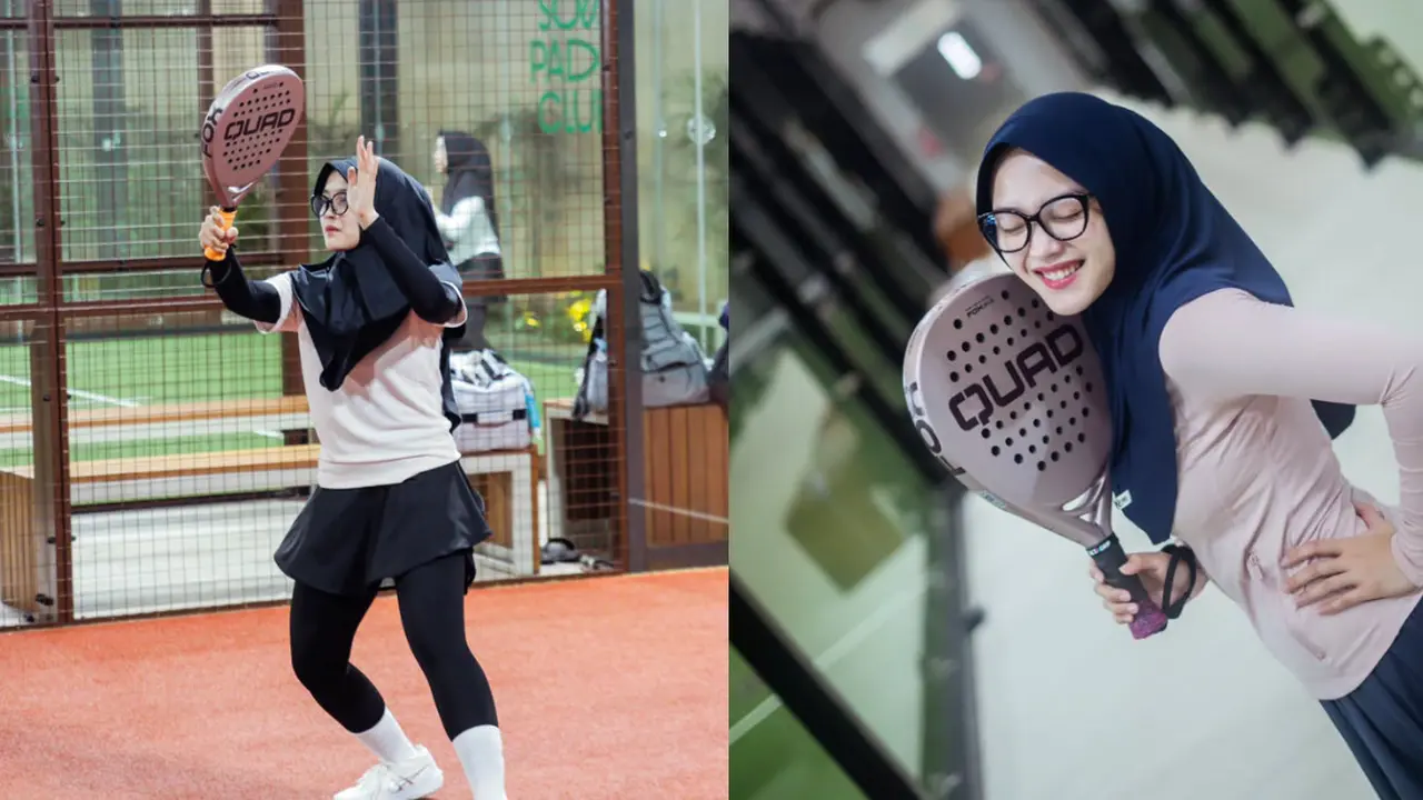 Putri Delina olahraga padel (Foto: Instagram @putridelinaa)