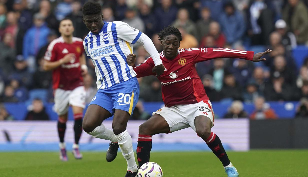 Sejauh ini, MU baru mendulang tiga poin dari dua pertandingan Premier League. Dalam matchday pertama, Tim Setan Merah menang 1-0 atas Fulham pada 17 Agustus 2024. (Gareth Fuller/PA via AP)