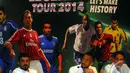 Para legenda ini akan berlaga menghadapi Indonesia All Star dalam pertandingan uji coba di Stadion Utama Gelora Bung Karno, Jakarta, Sabtu (7/6/2014) malam WIB. (Liputan6.com/Miftahul Hayat).