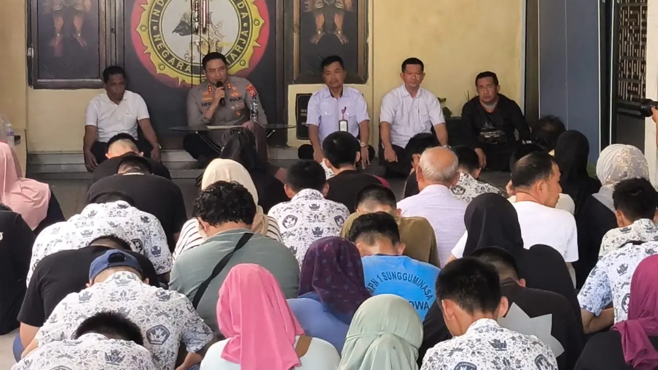 Viral Konvoi Bawa Parang dan Ancam Pengguna Jalan, 31 Siswa SMP di Gowa Diamankan Polisi