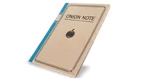 Onion note, buku tulis yang memiliki efek yang sama seperti bawang.