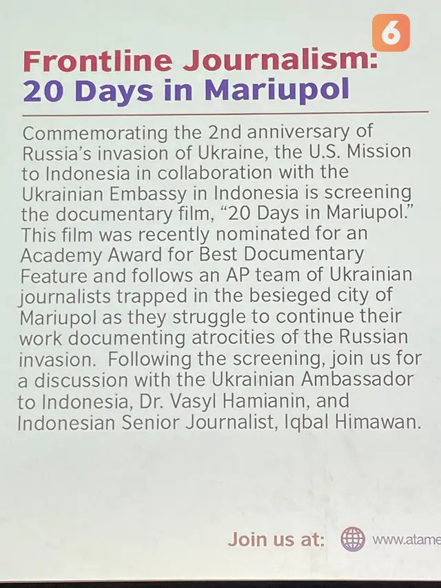 nonton bareng film 20 days in mariupol