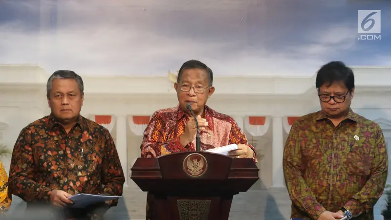 3 Menteri Jokowi Umumkan Paket Kebijakan Ekonomi XVI