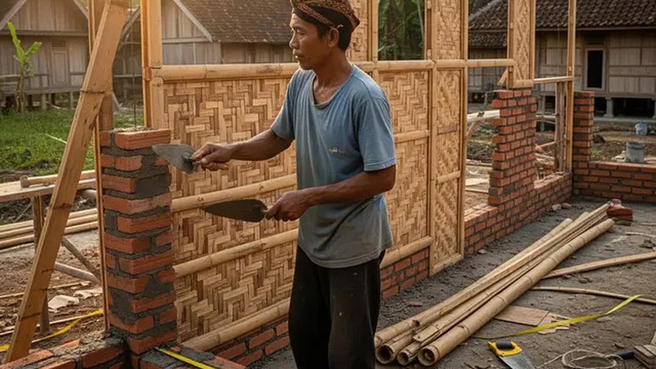 10 Inspirasi Desain Rumah Kecil Batako dan Bambu Hemat Biaya, Nyaman dan Estetis