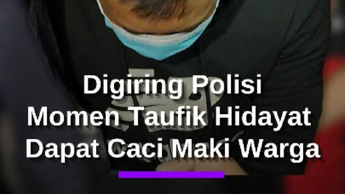 Momen Taufik Hidayat Penganiaya Digiring Polisi, Warga Geram Luapkan Caci Maki
