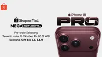 Pre Order iPhone 18 Pro dan iPhone 18 Pro Max.