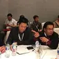 Country Director Fortinet Indonesia, Edwin Lim (kedua dari kiri) tampil sebagai pembicara dalam roundtable discussion tentang Cyber Security di Indonesia OpenGov Leadership Forum 2017, di Shangrila Hotel Jakarta. Dok: Fortinet