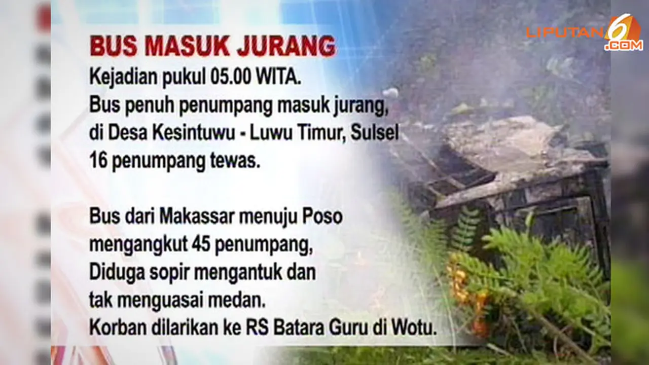 Bus Masuk Jurang
