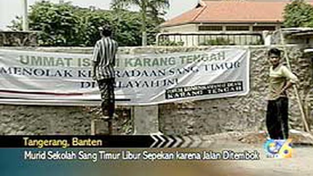 Jalan Ditembok Warga Sekolah Sang Timur Diliburkan News Liputan6 Com