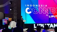 Managing Director PT Elang Mahkota Teknologi Tbk (EMTEK), Sutanto Hartono dalam pembukaan Indonesia Connect Outlook 2026, di The Hall Senayan City, SCTV Tower, Jakarta, dikutip Kamis (4/12/2025). (Liputan6.com/Arief)