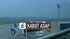 Kabut asap tebal yang masih menutupi langit Palembang membuat sejumlah penerbangan dari dan ke Palembang terganggu. Akibatnya ratusan penumpang harus menunggu berjam-jam.