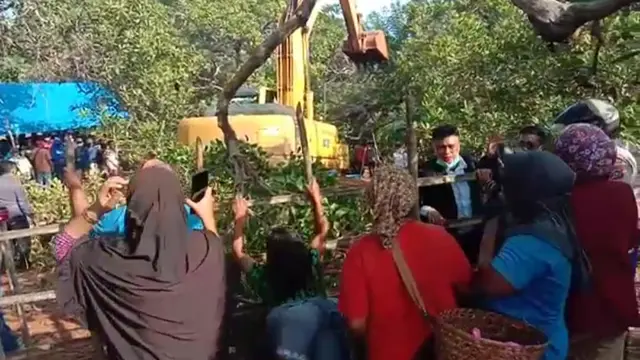 Warga menolak tambang di Pulau Wawonii.(Liputan6.com/Ahmad Akbar Fua)