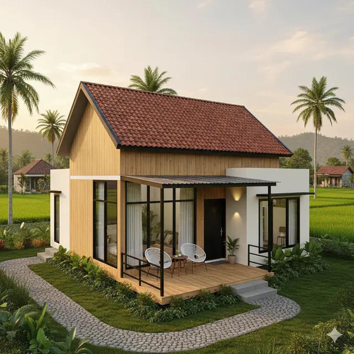 8 Model Rumah Murah Tapi Elegan dengan Atap Genteng 2025 di Kampung, Desain Favorit Anak Muda