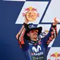 Pembalap Movistar Yamaha, Maverick Vinales, finis di posisi kedua pada MotoGP AS di Circuit of the Americas, Senin (23/4/2018) dini hari WIB. (Twitter/Yamaha MotoGP)