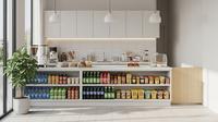 Desain Warung dengan Hidden Storage Agar Lega (Sumber: gemini.com)