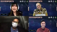 Diskusi panel online bertajuk Pertumbuhan cepat, inovasi serta peran industri game dan esports di Indonesia. (Ist.)