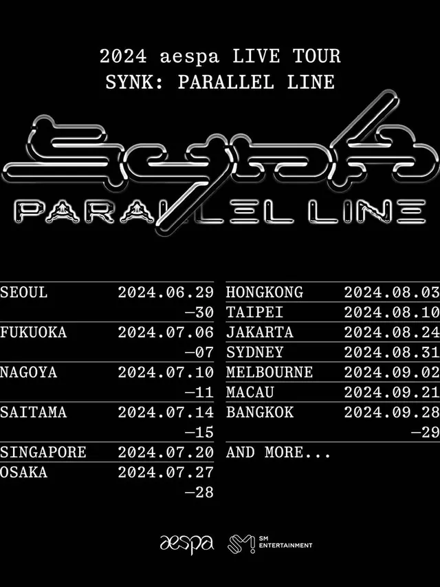 Jadwal konser aespa Synk: Parallel Line. (Instagram/ aespa_official)