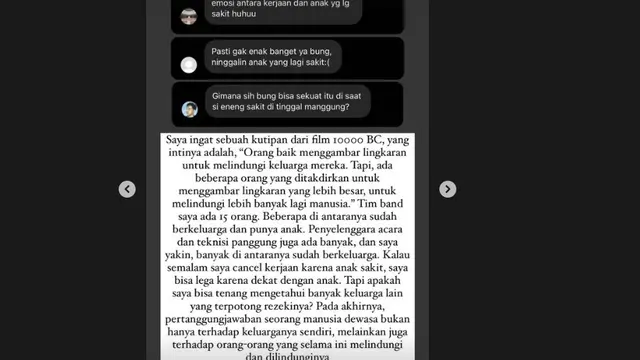 Fiersa Besari Tetap Manggung Meski Sang Putri Sakit dan Dirawat di Rumah Sakit, Alasannya Bikin Kagum