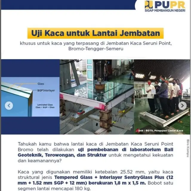 Jembatan Kaca Bromo Segera Dibuka, Diklaim Sudah Teruji Kekuatannya dan Bisa Menampung 100 Orang