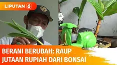 Tak mau hanya berdiam diri, Puji Hartono memilih menikmati hari tuanya dengan membuat bonsai kelapa ukir. Ketika pandemi datang, tak disangka hobinya ini bisa menjadi bisnis yang mendatangkan rezeki berlimpah.