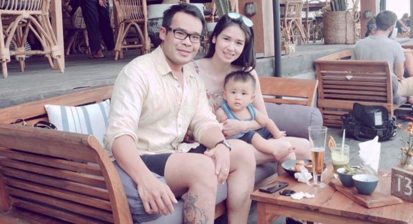 Laura Basuki bersama suami, Leo Sanjaya dan putranya, Owen Sanjaya. (Instagram)