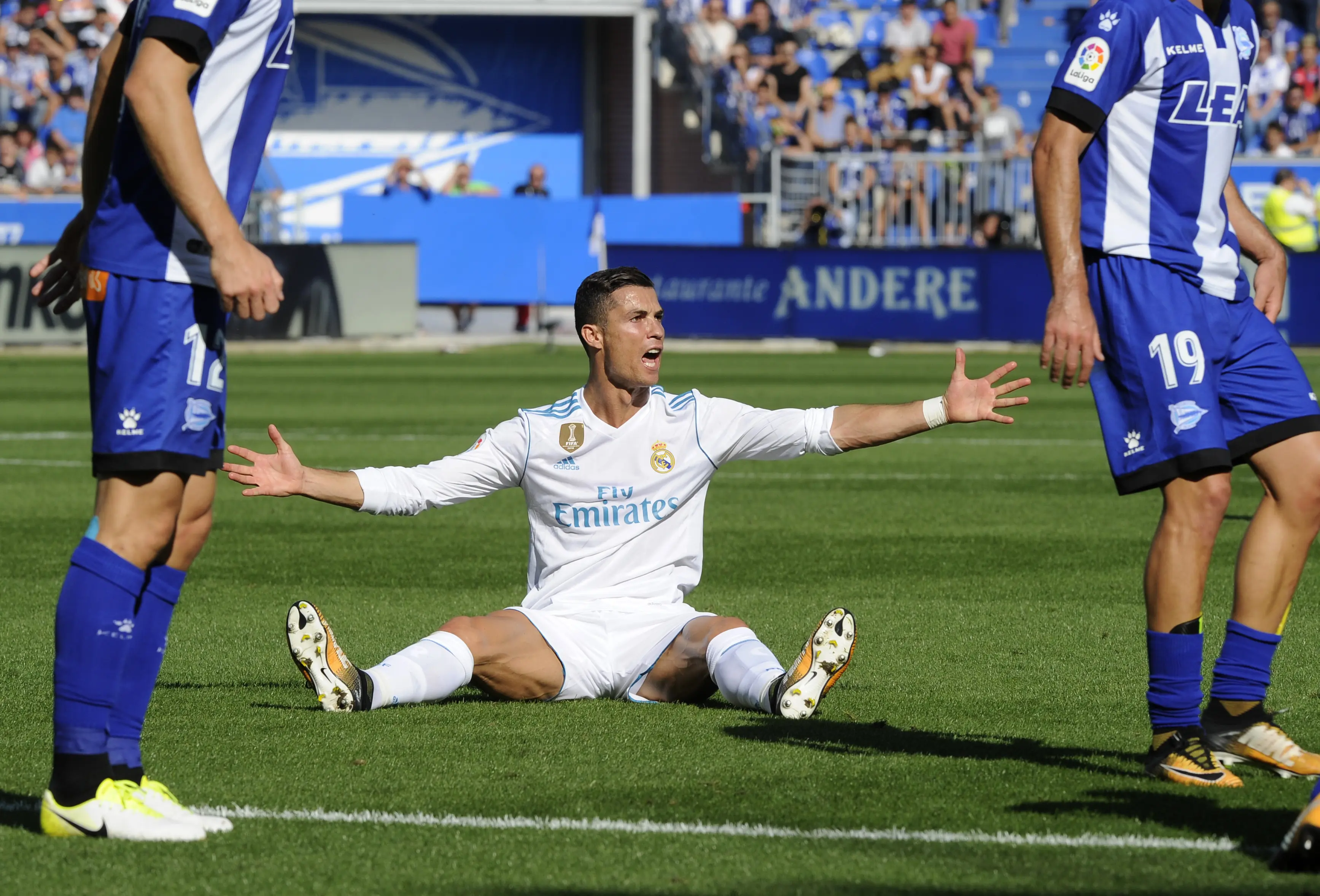 Pemain Real Madrid, Cristiano Ronaldo (AFP/Ander Gillenea)