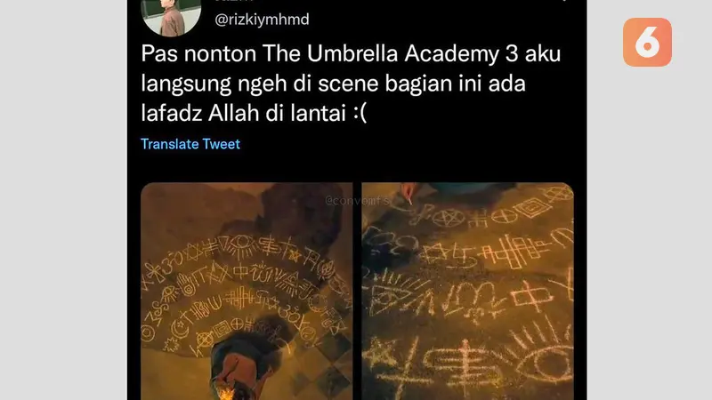 Tweet viral lafaz Allah di The Umbrella Academy 3 (istimewa)