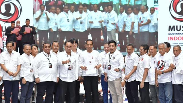 Presiden Jokowi menghadiri Puncak Musyawarah Rakyat (Musra) Indonesia di Istora Senayan Jakarta, Minggu (14/5) (Istimewa)