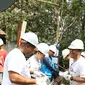 PT Aplus Pacific dan Habitat for Humanity Indonesia membangun rumah layak huni di Kampung Cimandala, Desa Karang Tengah, Kecamatan Babakan Madang, Kabupaten Bogor. (Foto: Istimewa)