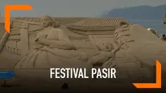 Pantai terpopuler di Korea Selatan berubah menjadi galeri seni besar. Festival bertemakan ketika musik bertemu pasir ini diselenggarakan untuk menyambut musim panas.