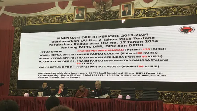PDIP rilis hasil data input suara C1 TPS hasil kombinasi situng Badan Saksi Pemilu Pusat (BSPP) PDIP dan Situng Komisi Pemilihan Umum (KPU) 6 Mei 2019.