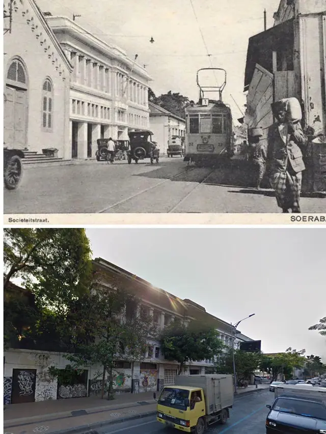 Potret Perbandingan Jalanan Zaman Dulu Vs Sekarang di Surabaya, Bikin Nostalgia