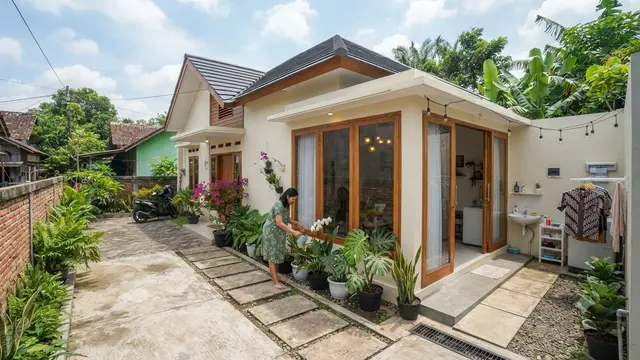 Model Rumah yang Tetap Nyaman Tanpa Halaman Belakang, Tetap Adem dan Space-Saving Model Halaman Samping Multifungsi