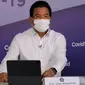 Juru Bicara Satgas COVID-19 Wiku Adisasmito menjelaskan peluang transmisi penularan virus Corona dipengaruhi kedisiplinan menjalankan protokol kesehatan saat konferensi pers di Graha BNPB, Jakarta, Kamis (31/12/2020). (Tim Komunikasi Satgas COVID-19)