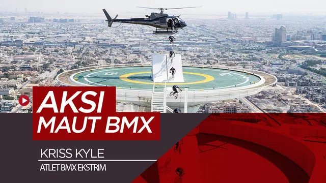 Berita video olahraga ekstrim yang dilakukan oleh atlet BMX di Dubai.