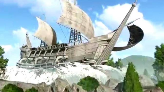 Foto 3D animasi Kapal Sriwijaya yang digunakan di masa Kerajaan Sriwijaya (Dok. pribadi Erwan Suryanegara / Nefri Inge)