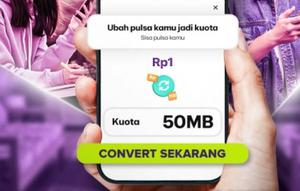 Tukar sisa saldo jadi kuota internet. Credit: Axis