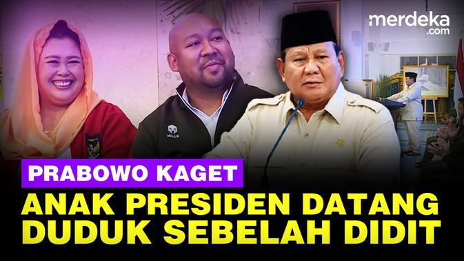 Prabowo Kaget Anak Presiden Datang Namun Lupa Disebut, Duduk Sebelah Didit: Pelanggaran!