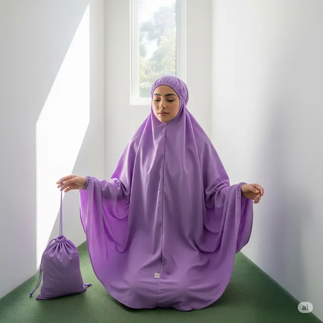 Mukena Parasut Travel Polos