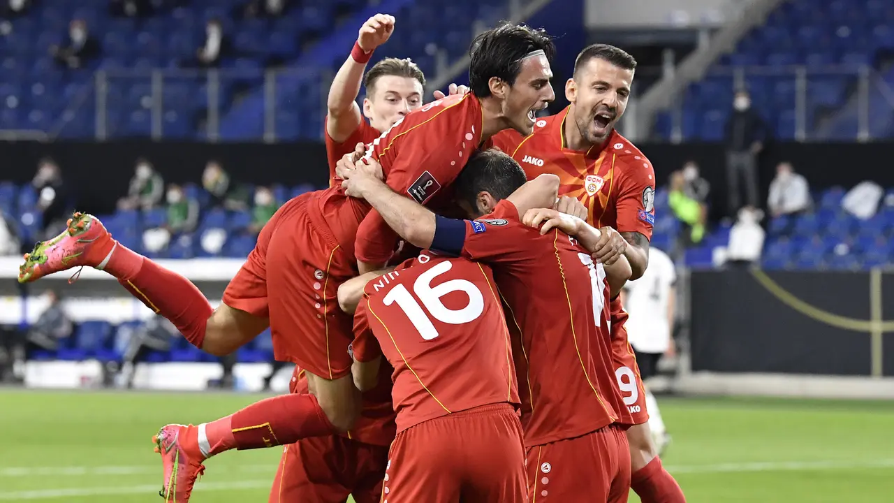 FOTO: Kejutan, Jerman Takluk 1-2 dari Makedonia Utara - Tim Makedonia Utara