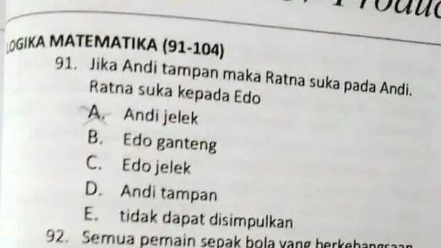 6 Soal Pilihan Ganda Nyeleneh di Buku LKS Ini Bikin Murid Mikir Keras