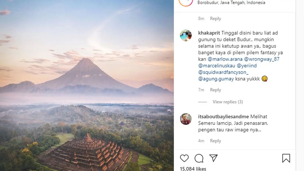 Foto Borobudur Aneh