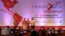 Presiden Joko Widodo saat membuka pameran Trade Expo Indonesia (TEI) ke-30 Tahun 2015 di Jakarta, Rabu (21/10/2015). Pameran menghadirkan usaha skala mikro, kecil, menengah hingga besar berlangsung dari 21-25 Oktober 2015. (Liputan6.com/Faizal Fanani)