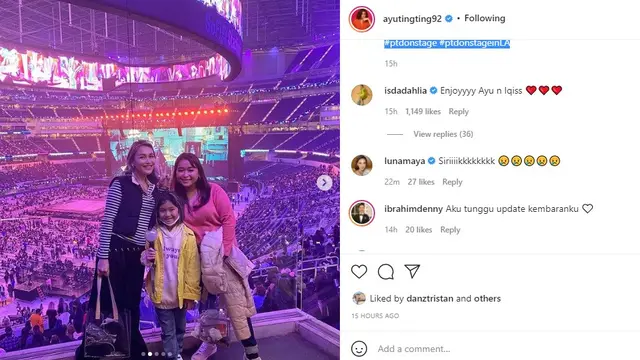 Ayu Ting Ting Nonton Konser BTS di Amerika (Foto: Instagram/@ayutingting92)